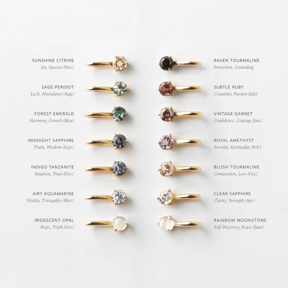 GLDN extra solid gold Aura charm white sapphire - Picture 2 of 9